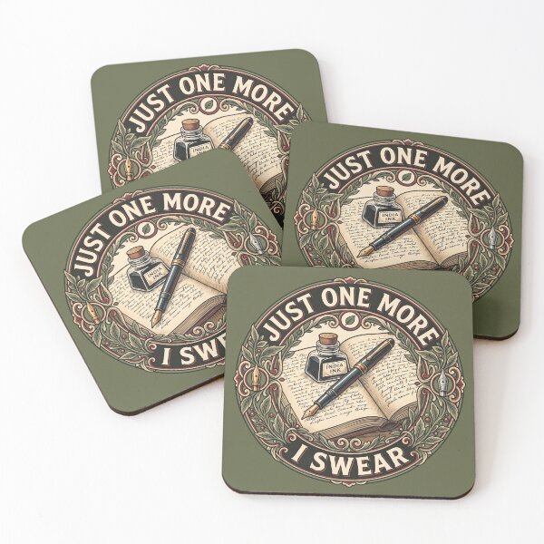 Item preview, Just One More I Swear Vintage Badge - Fountain Pen Addict designed and sold by Graphicarium Shop.