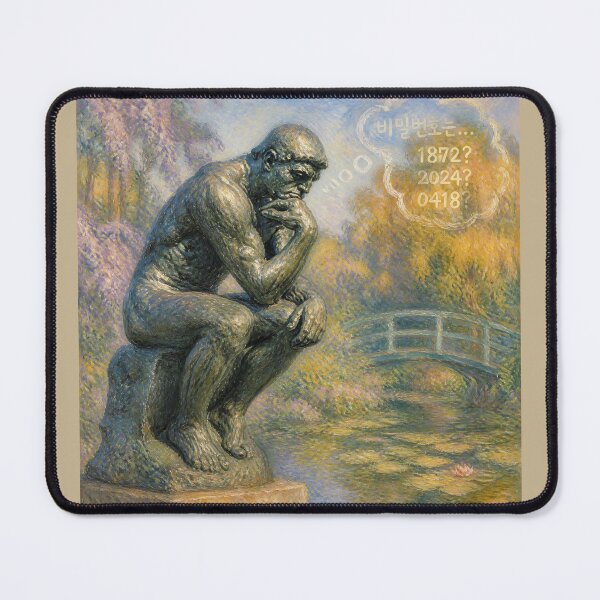 Item preview, The Thinker Forgot the Password | Rodin Meets Modern Problems designed and sold by ManggaeJM.