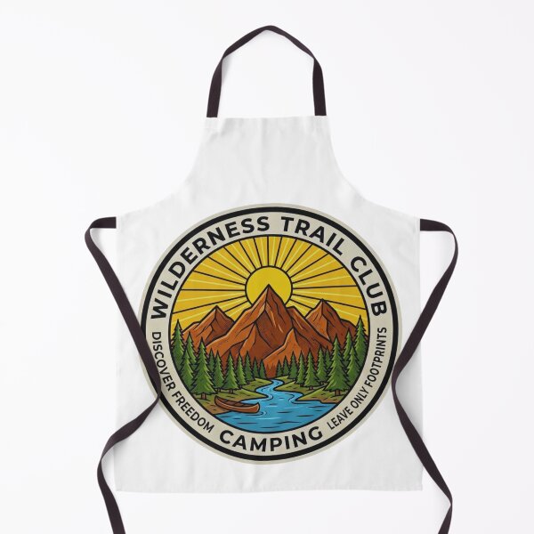 Item preview, Retro Wilderness Trail Club Camping Circular Badge with Canoe and Mountain designed and sold by GabeMountainArt.