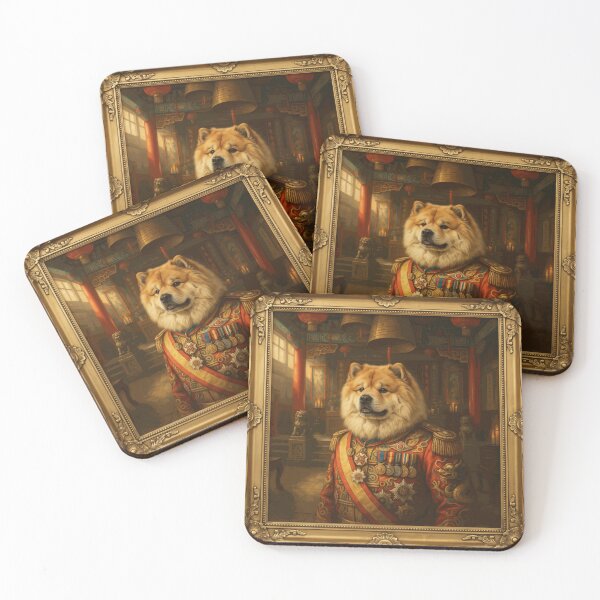 Item preview, Regal Chow Chow General in Ornate Imperial Uniform Vintage Royal Pet Portrait designed and sold by RonanHalstead.