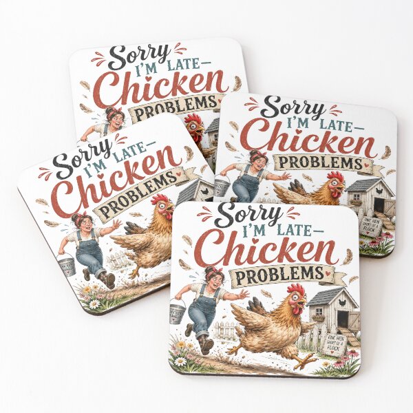 Item preview, Sorry I'm Late, Chicken Problems designed and sold by Seyahshop.
