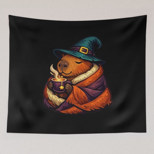 Item preview, Cozy Capybara Witch and the Starlight Brew  designed and sold by Sketchlegacy.