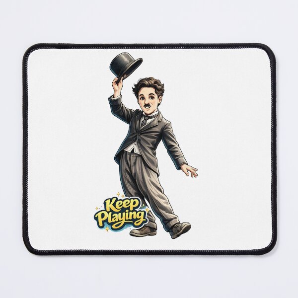 Item preview, Keep Playing – Vintage Silent Comedy Inspired Retro Graphic T-Shirt Design designed and sold by SamiOmar94.