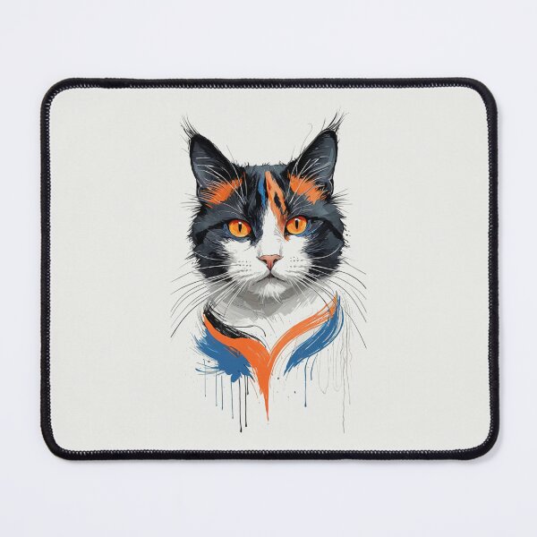 Item preview, Black Cat Abstract Watercolor Portrait designed and sold by LONE SPIRIT CO..