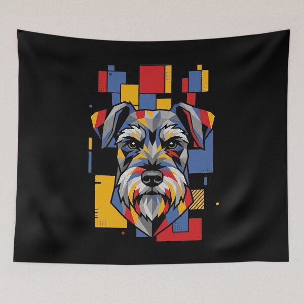 Item preview, Funny Standard Schnauzer Colorful Blocks Geometric Art Mom Dad Kids designed and sold by FurryHavenPH.