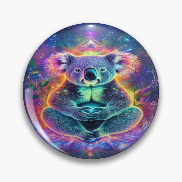 Item preview, The Cosmic Guardian of Inner Peace, Cosmic Meditating Koala - Spiritual Psychedelic Art with Rainbow Aura and Galaxy designed and sold by RAYBIL.