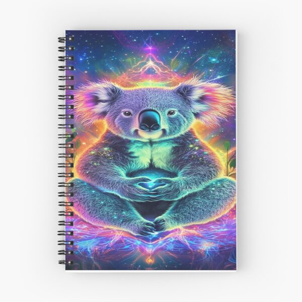Item preview, The Cosmic Guardian of Inner Peace, Cosmic Meditating Koala - Spiritual Psychedelic Art with Rainbow Aura and Galaxy designed and sold by RAYBIL.