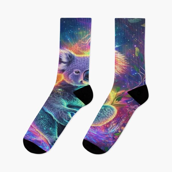 Item preview, The Cosmic Guardian of Inner Peace, Cosmic Meditating Koala - Spiritual Psychedelic Art with Rainbow Aura and Galaxy designed and sold by RAYBIL.