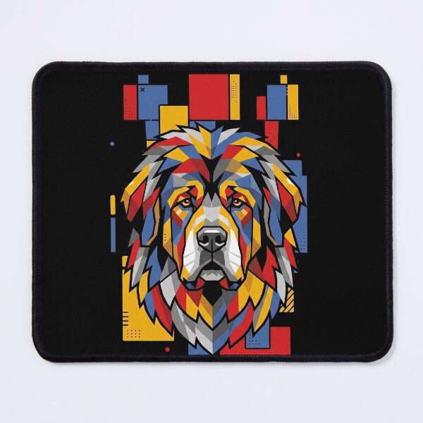 Item preview, Funny Tibetan Mastiff Colorful Blocks Geometric Art Mom Dad Kids designed and sold by FurryHavenPH.