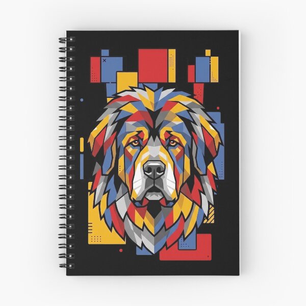 Item preview, Funny Tibetan Mastiff Colorful Blocks Geometric Art Mom Dad Kids designed and sold by FurryHavenPH.