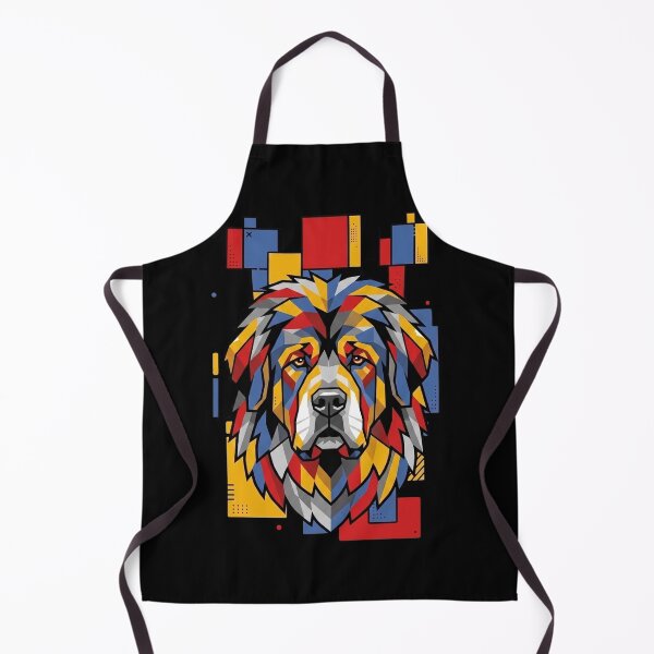 Item preview, Funny Tibetan Mastiff Colorful Blocks Geometric Art Mom Dad Kids designed and sold by FurryHavenPH.