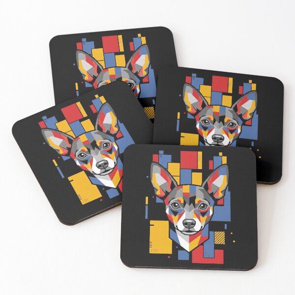 Item preview, Funny Toy Fox Terrier Colorful Blocks Geometric Art Mom Dad Kids designed and sold by FurryHavenPH.