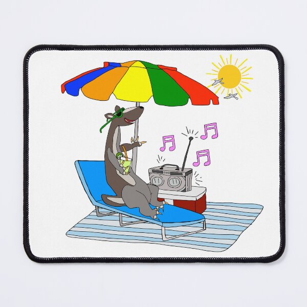 Item preview, Fun Animal Art - American Badger at the Beach designed and sold by Colleen Macomber.