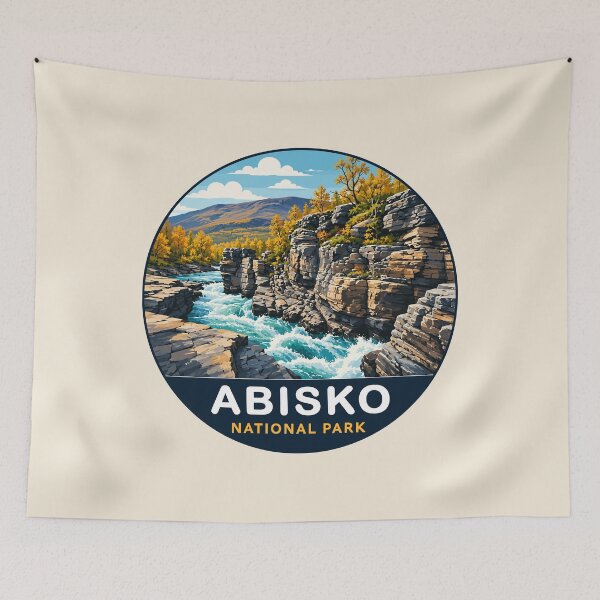 Item preview, Abisko National Park Sweden Northern Lights Mountain Landscape designed and sold by Gideon Emmerich.