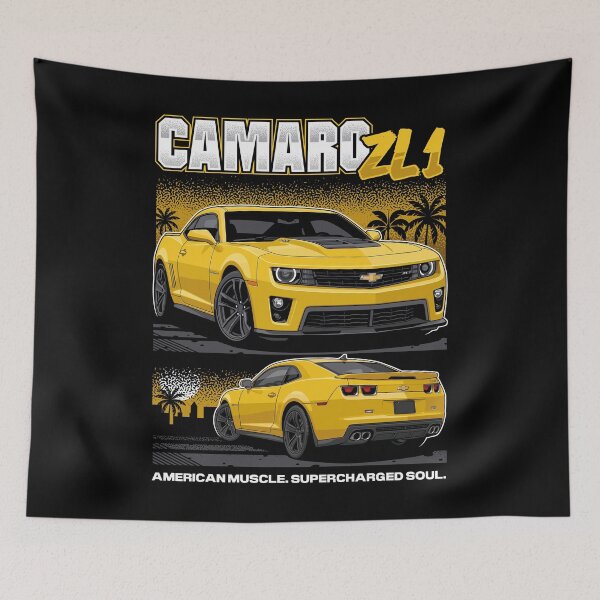 Item preview, Camaro ZL1 Yellow Muscle Car designed and sold by squeal tires.