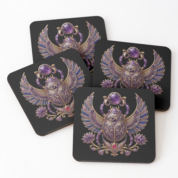 Item preview, Amethyst Scarab | Ancient Egyptian Gem Art designed and sold by Zaru Art Studio.
