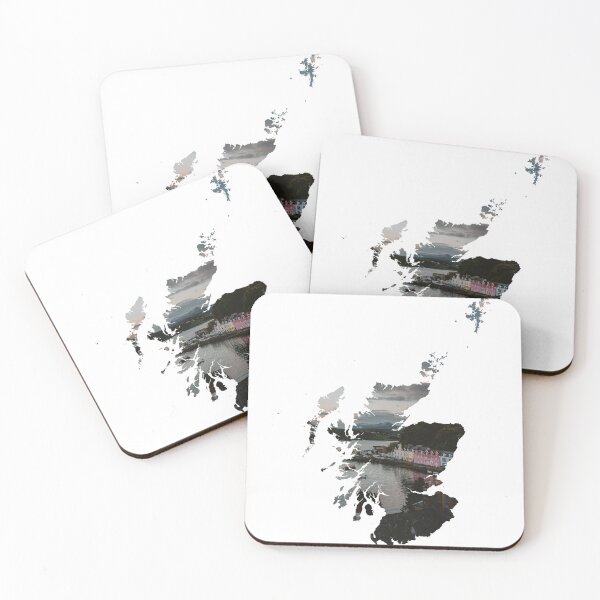 Item preview, Portree Harbour Isle of Skye Scotland Map Silhouette designed and sold by Maroan93.