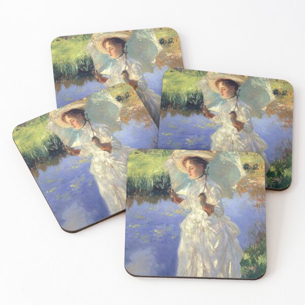 Item preview, Girl with Parasol Morning Walk John Singer Sargent art designed and sold by ArtUnova.