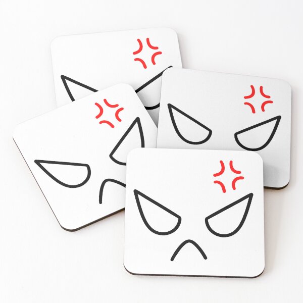 Item preview, Angry Face Minimalist Doodle with Red Anger Symbol designed and sold by somimalikkk.