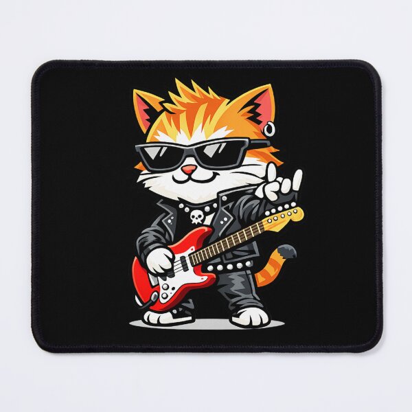 Item preview, Cool Guitar Cat Design designed and sold by StyleBloomes.