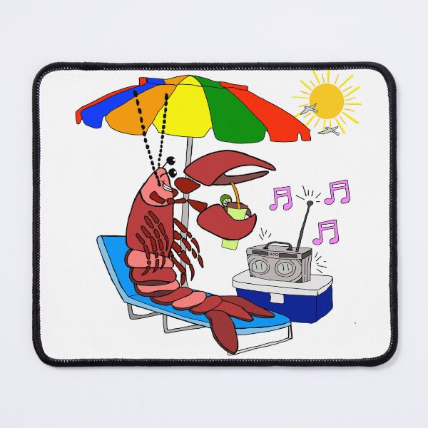 Item preview, Fun Animal Art, Lobster at Beach designed and sold by Colleen Macomber.