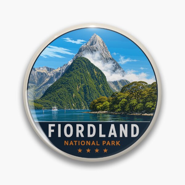 Item preview, Fiordland National Park New Zealand Vintage - Mountain Landscape designed and sold by Gideon Emmerich.