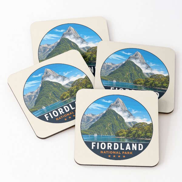 Item preview, Fiordland National Park New Zealand Vintage - Mountain Landscape designed and sold by Gideon Emmerich.