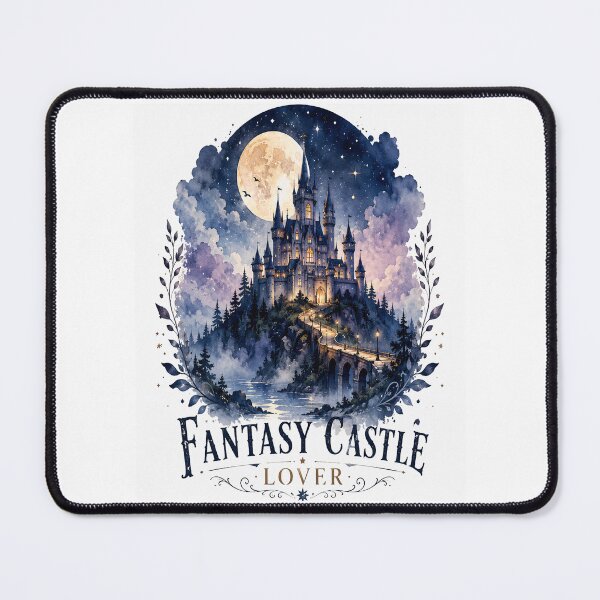 Item preview, Fantasy Castle Lover Sticker | Moonlit Fairytale Castle | Enchanted Watercolor Fantasy Art designed and sold by Moh-nd-Eg.