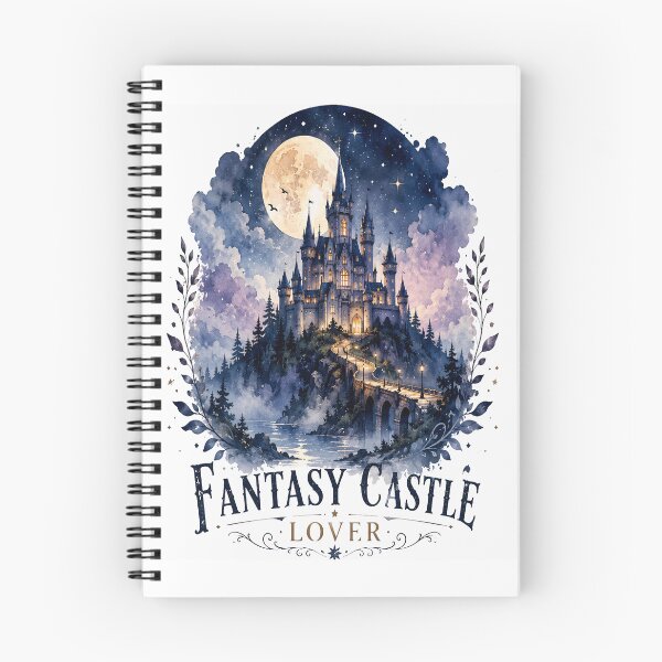 Item preview, Fantasy Castle Lover Sticker | Moonlit Fairytale Castle | Enchanted Watercolor Fantasy Art designed and sold by Moh-nd-Eg.