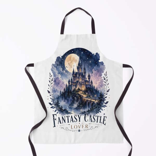 Item preview, Fantasy Castle Lover Sticker | Moonlit Fairytale Castle | Enchanted Watercolor Fantasy Art designed and sold by Moh-nd-Eg.