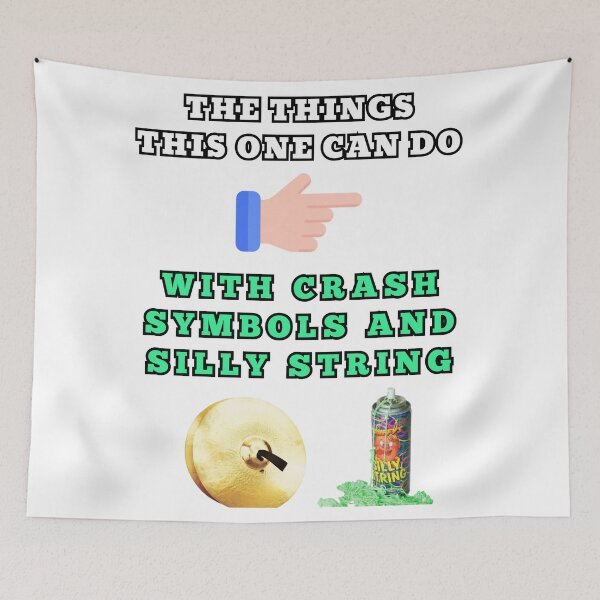 Item preview, The things this one can do with crash symbols and silly string designed and sold by Goode-sense2025.