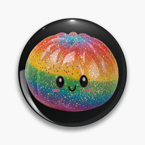 Item preview, Rainbow Glitter Squishy Dumpling Stress Relief Toy – Kawaii Cutout designed and sold by EmeraldeaArt.