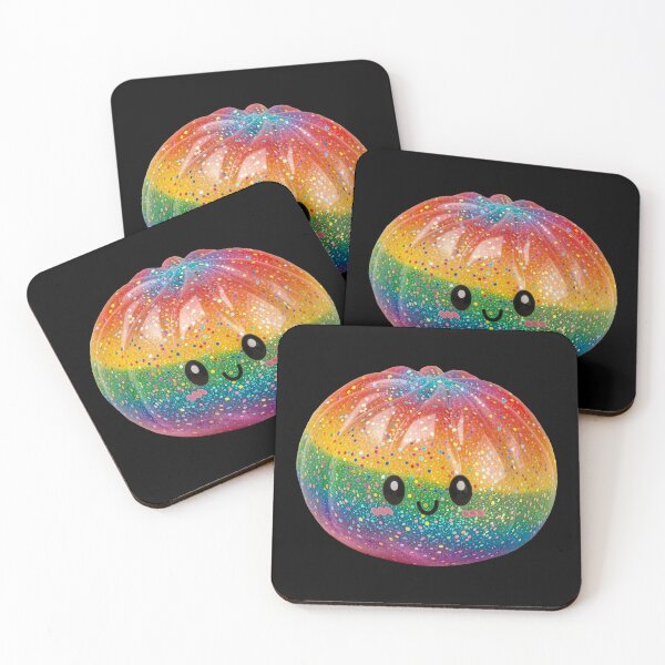 Item preview, Rainbow Glitter Squishy Dumpling Stress Relief Toy – Kawaii Cutout designed and sold by EmeraldeaArt.