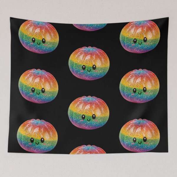 Item preview, Rainbow Glitter Squishy Dumpling Stress Relief Toy – Kawaii Cutout designed and sold by EmeraldeaArt.