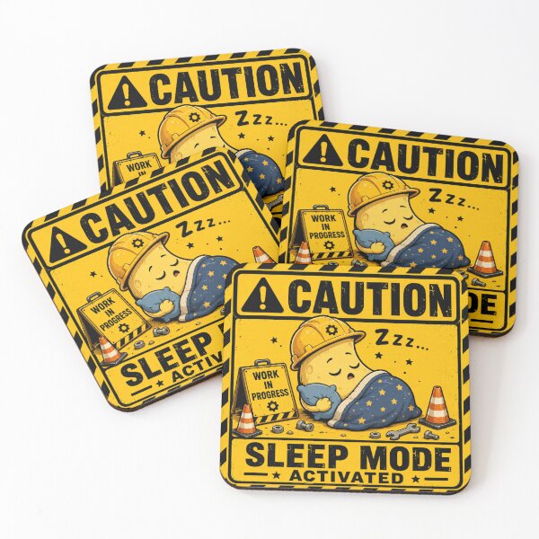 Item preview, Caution: Sleep Mode Activated | Funny Sleep Warning Sticker & T-Shirt designed and sold by FuzzDrive.