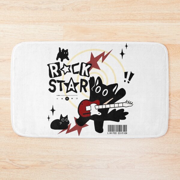 Item preview, Rock Star Cat Guitar Doodle Design designed and sold by gringoods.