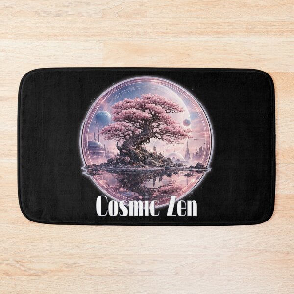 Item preview, Cosmic Sakura – Futuristic Cherry Blossom Tree | Sci-Fi Fantasy Landscape | Pink Space Art designed and sold by A-T-H.