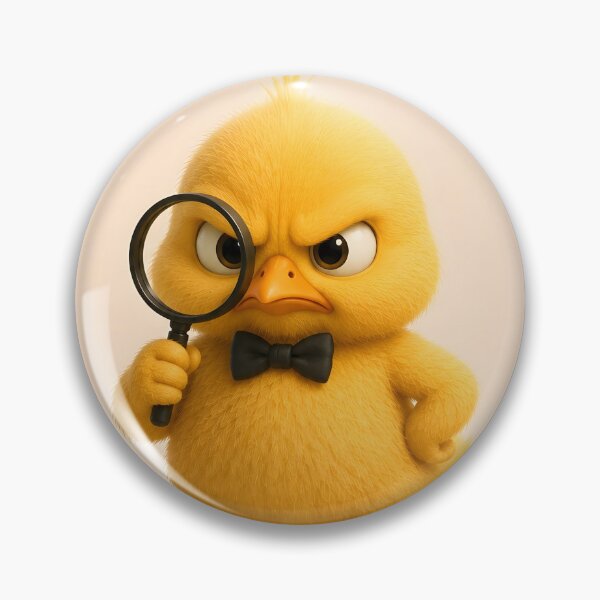 Item preview, Detective Chick with Magnifying Glass – Funny Fluffy Bird | Sticker, Poster & T-Shirt designed and sold by bauschberts.