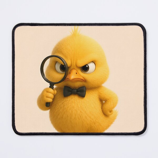 Item preview, Detective Chick with Magnifying Glass – Funny Fluffy Bird | Sticker, Poster & T-Shirt designed and sold by bauschberts.
