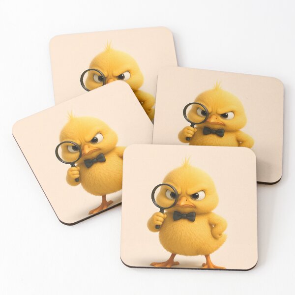 Item preview, Detective Chick with Magnifying Glass – Funny Fluffy Bird | Sticker, Poster & T-Shirt designed and sold by bauschberts.