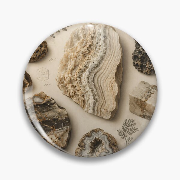 Item preview, Vintage Mineral & Geode Specimen Chart | Antique Naturalist Wall Art Print No.12 | Dark Academia Cabinet of Curiosities Poster designed and sold by SoftSpaceDesign.