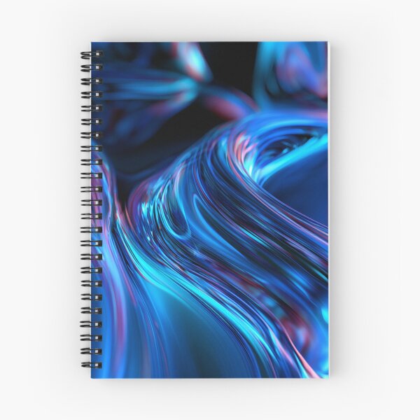 Item preview, Neon blue fluid metallic texture with dynamic light curves designed and sold by ingapv.