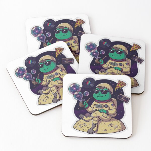 Item preview, Chill Space Frog Astronaut Pizza Moon Ya Frog Astronaut Chill Vibes Galaxy Pizza designed and sold by WearTheVibe Store.