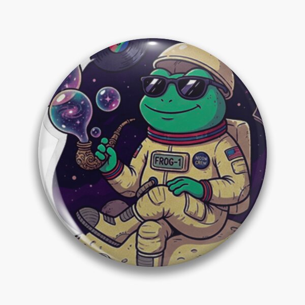 Item preview, Chill Space Frog Astronaut Pizza Moon Ya Frog Astronaut Chill Vibes Galaxy Pizza designed and sold by WearTheVibe Store.