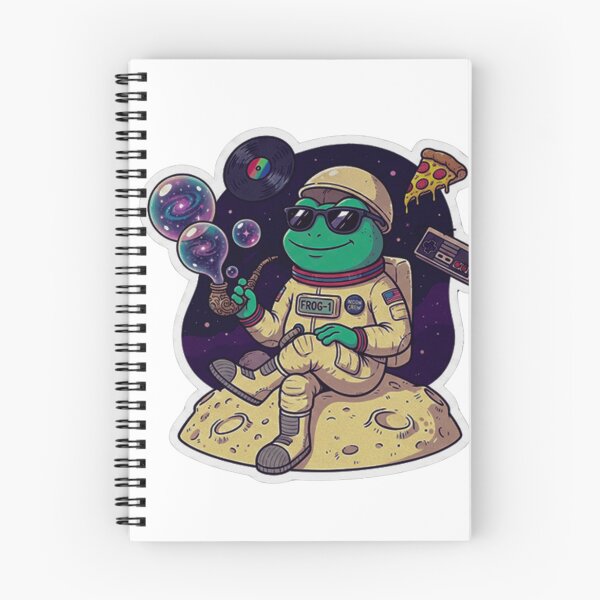 Item preview, Chill Space Frog Astronaut Pizza Moon Ya Frog Astronaut Chill Vibes Galaxy Pizza designed and sold by WearTheVibe Store.