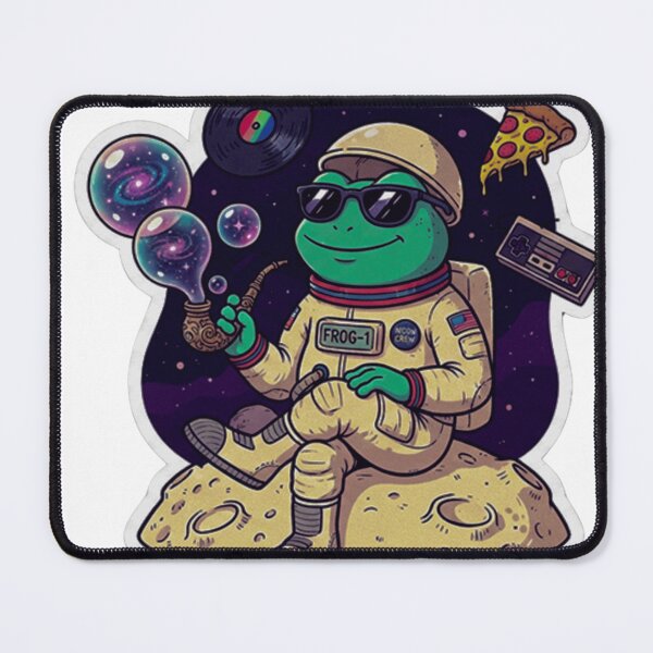 Item preview, Chill Space Frog Astronaut Pizza Moon Ya Frog Astronaut Chill Vibes Galaxy Pizza designed and sold by WearTheVibe Store.