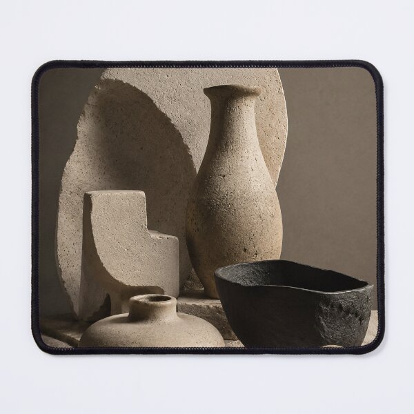 Item preview, Wabi-Sabi Ceramic Still Life Wall Art | Earthy Neutral Vases and Bowl Printable designed and sold by SoftSpaceDesign.