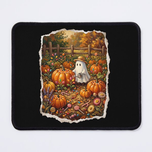 Item preview, Cozy Autumn Ghost In Pumpkin Patch designed and sold by Roy & Tiffany.