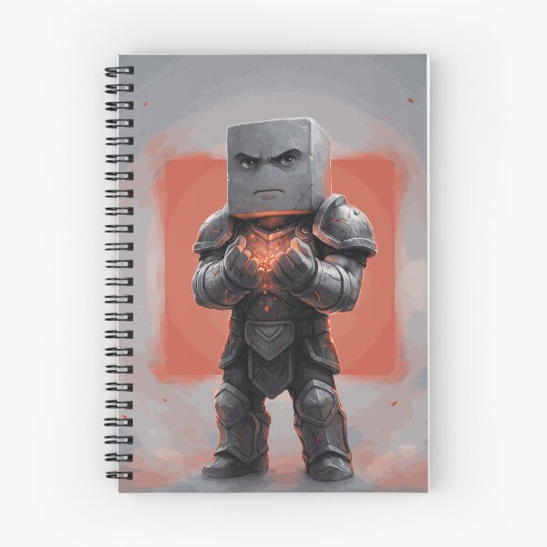 Item preview, Angry Stone Knight Holding Glowing Fire Embers Fantasy Warrior Character designed and sold by BeltranArnal.