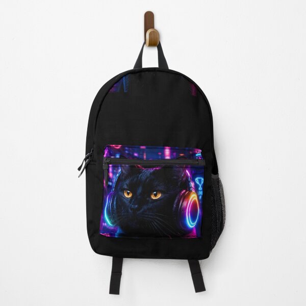 Item preview, Neon Gamer Cat Cyberpunk Art designed and sold by Moodprint5.